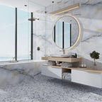 Emporio Soft Blue Onyx Large Format Porcelain Tile 24x48 | Tile Club