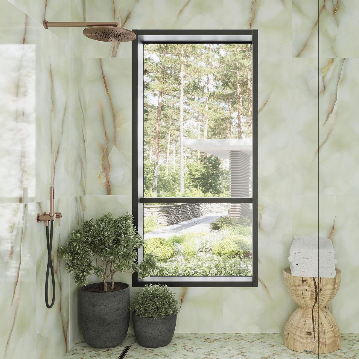 Emporio Soft Jade Onyx Large Format Porcelain Tile 24x48 | Tile Club