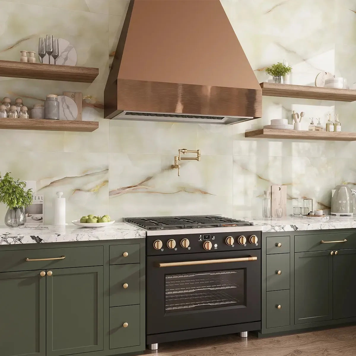 Emporio Soft Jade Onyx Large Format Porcelain Tile 24x48 | Tile Club