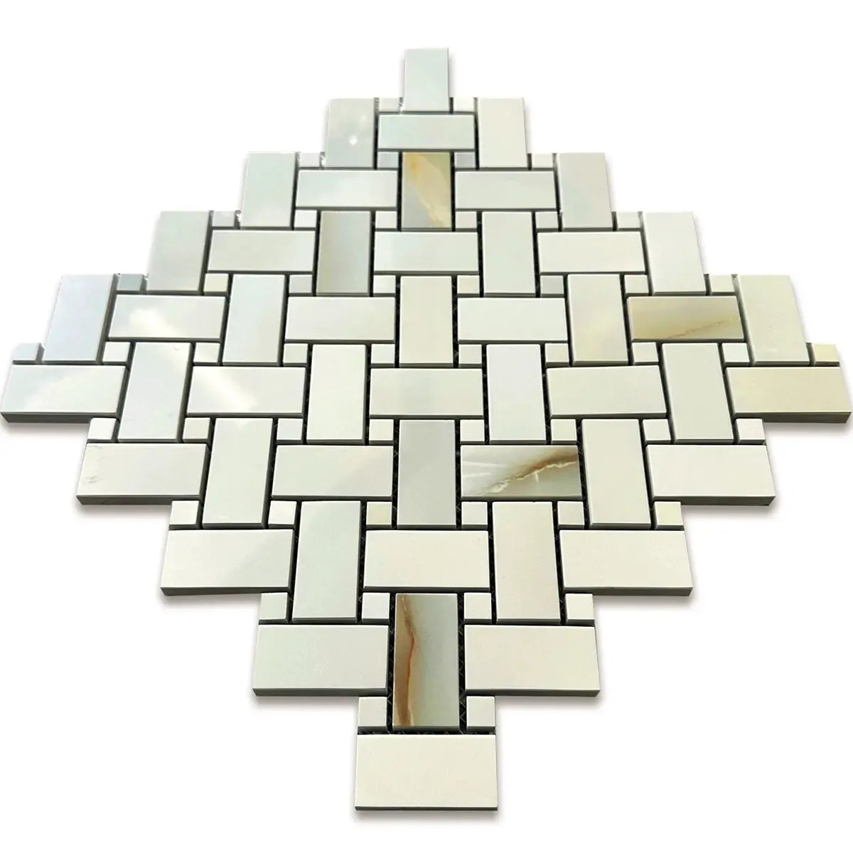 Emporio Soft Jade Onyx Porcelain Mosaic Tile | Tile Club