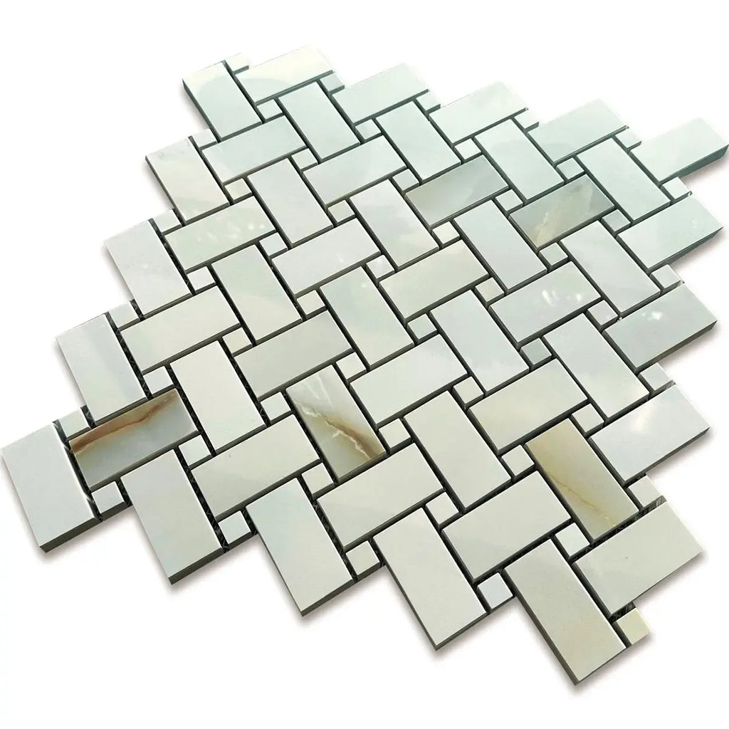 Emporio Soft Jade Onyx Porcelain Mosaic Tile | Tile Club