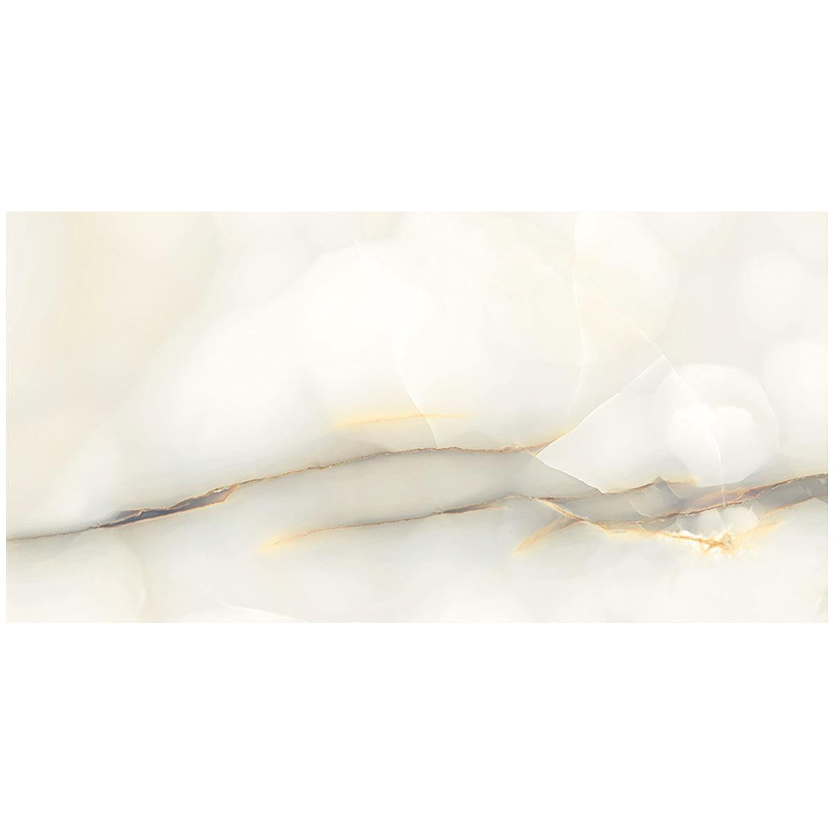 Emporio Soft White Onyx Large Format Porcelain Tile 24x48 | Tile Club