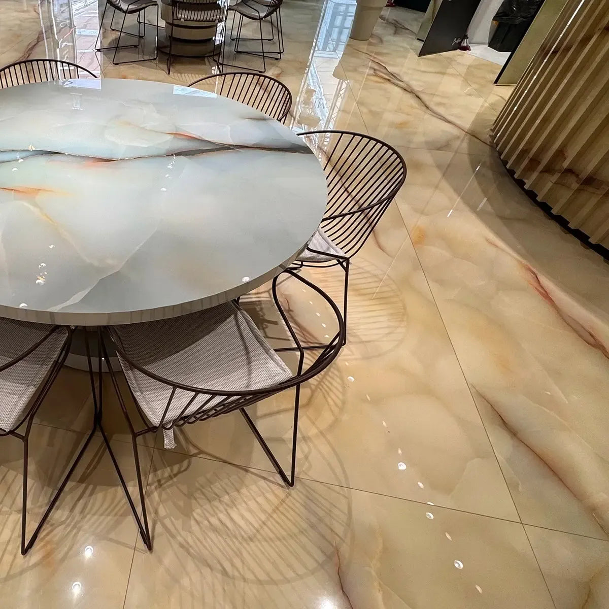 Emporio Soft Peach Onyx Large Format Porcelain Tile 24x48 | Tile Club