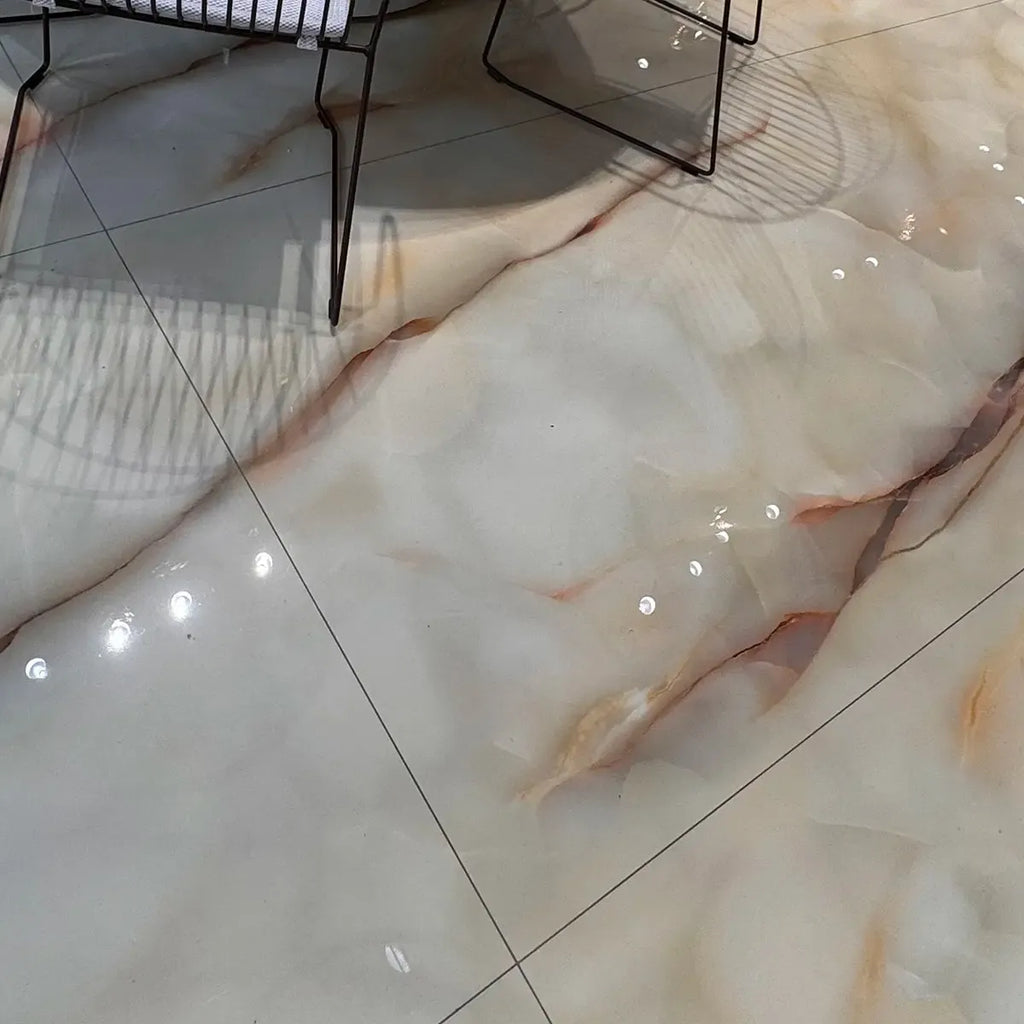 Emporio Soft White Onyx Large Format Porcelain Tile 24x48 | Tile Club