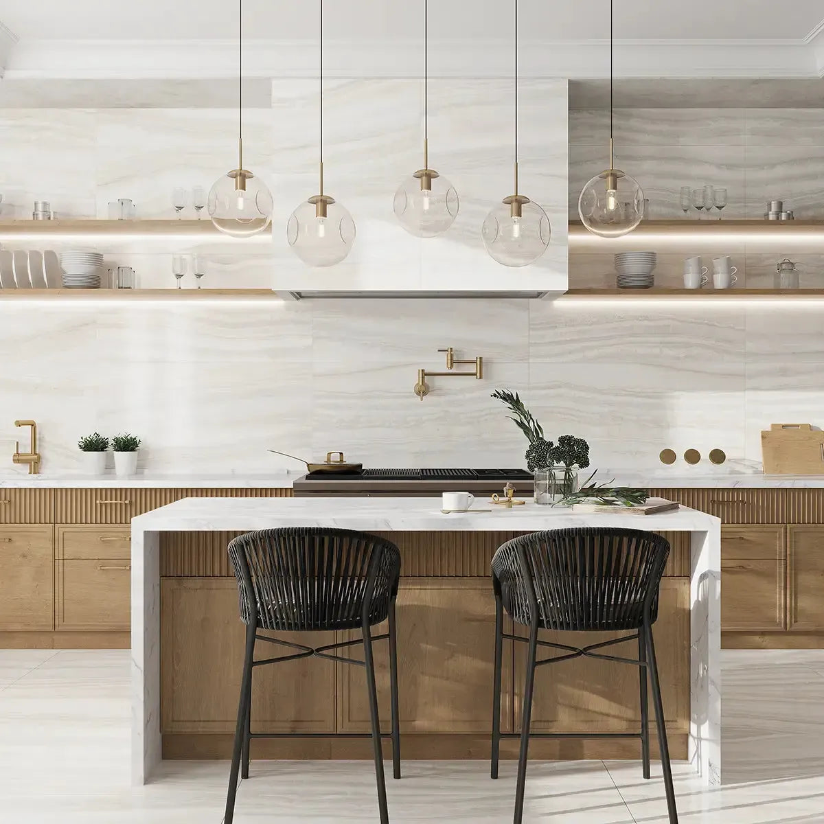 Emporio Venus Crystal-Look Porcelain Tile Veined 24x48 | Tile Club