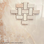 Emporio Pink Onyx Porcelain Mosaic Tile | Tile Club