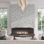 Envy Green Marble and Shell Mini Scale Marble Mosaic Tile | Tile Club