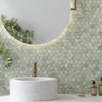 Envy Green Marble Hexagon Mosaic Tile