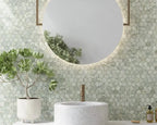 Envy Green Marble Hexagon Mosaic Tile | Tile Club