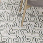 Envy Trinity Green Marble Geometric Mosaic Tile | Tile Club