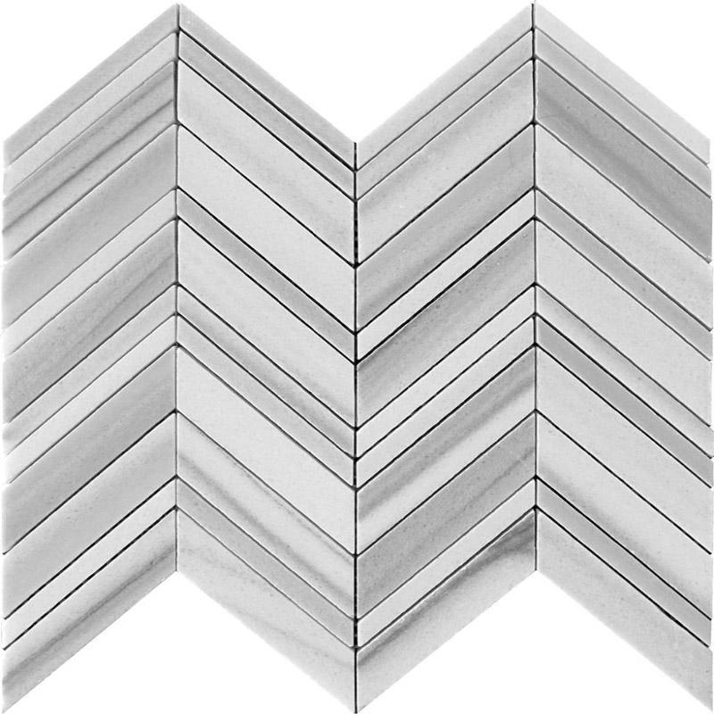 Equator Chevron Polished Mosaic Tile | Tile Club