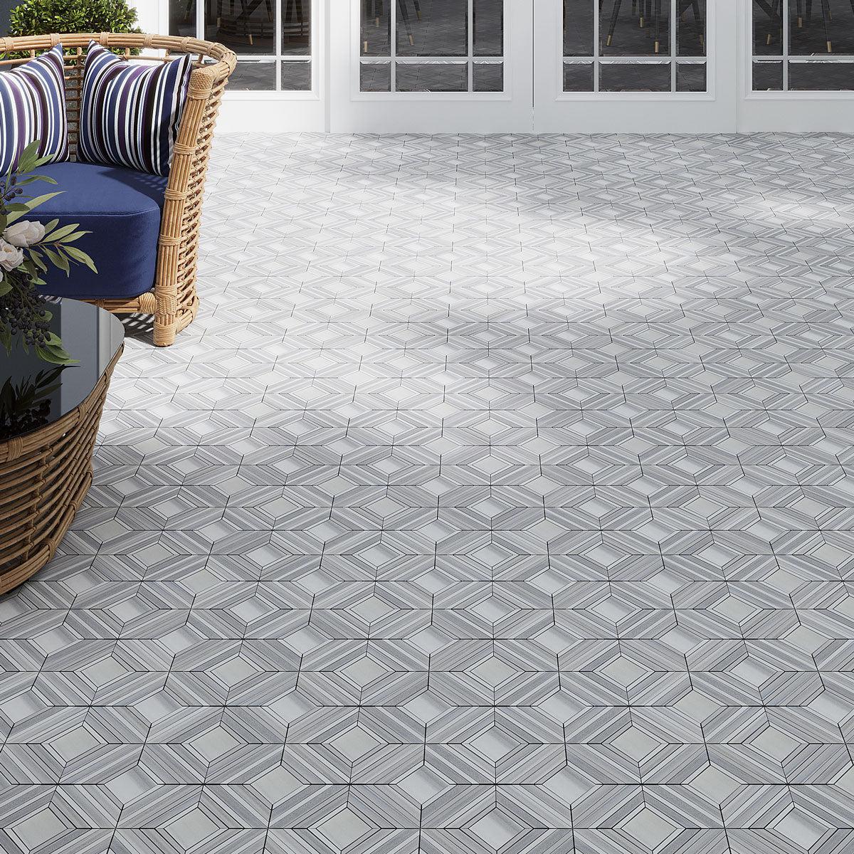 Equator Diamond & Square Mosaic Tile | Tile Club