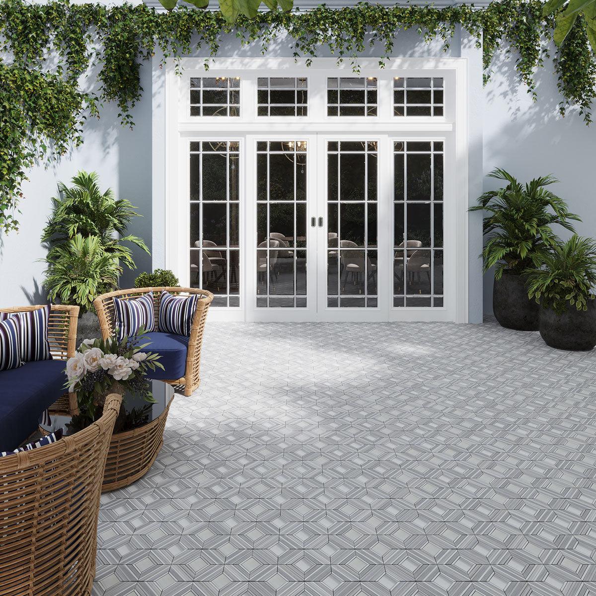 Equator Diamond & Square Mosaic Tile | Tile Club
