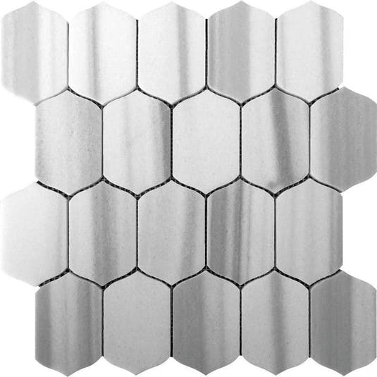 Equator Marble Picket Mosaic Tile | Tile Club