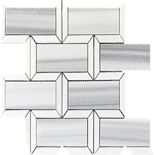Equator & Thassos Bricks Polished Mosaic Tile | Tile Club