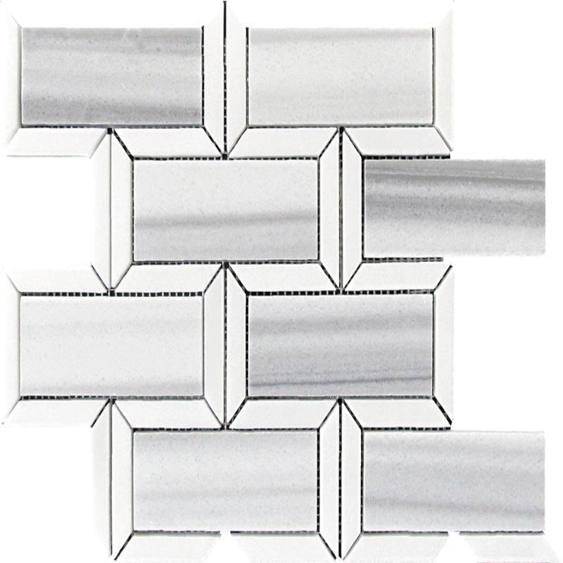 Equator & Thassos Bricks Polished Mosaic Tile | Tile Club
