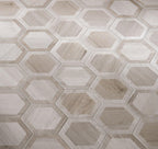 Silvered Wood Look Tile Flooring with Porcelain Hexagon Pattern