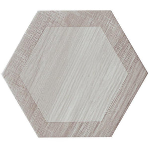 Esagona Intarcio Silver Wood Look Porcelain Tile