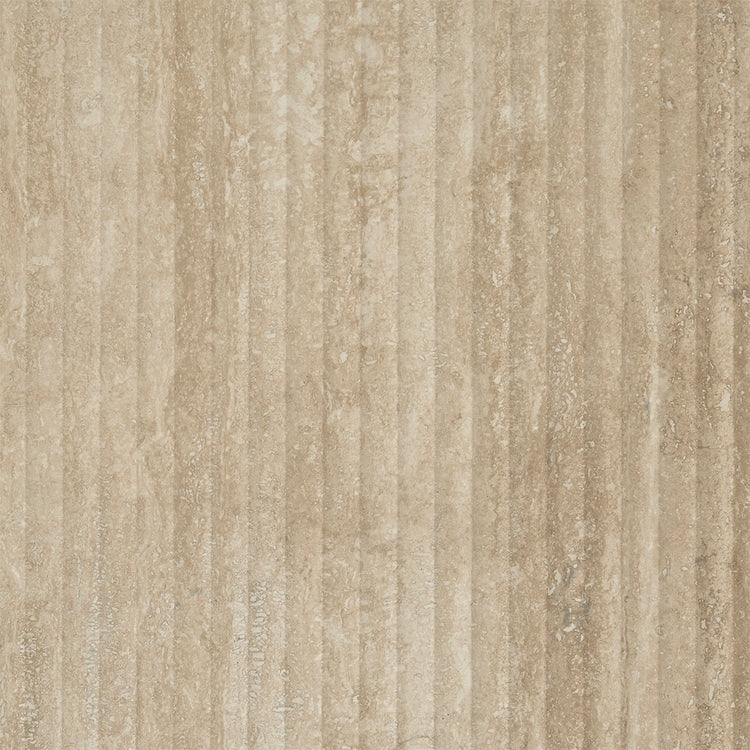 Eterica Fluted Sand Travertine 24x48 Porcelain Tile | Tile Club
