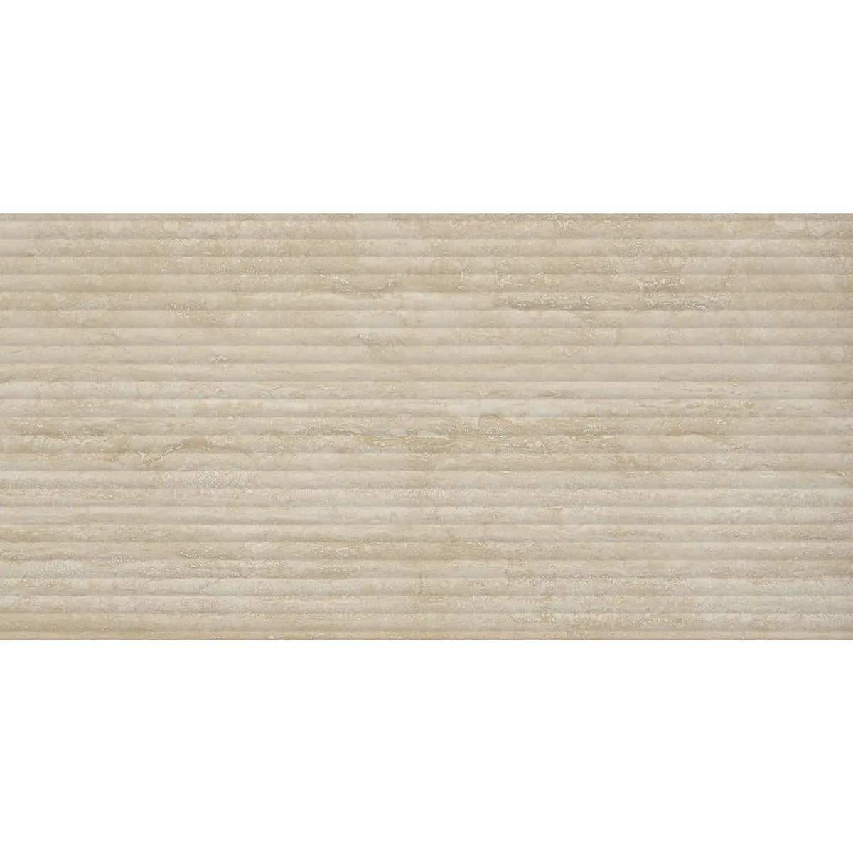 Eterica Fluted Sand Travertine 24x48 Porcelain Tile