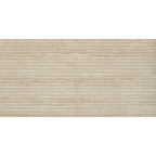 Eterica Fluted Sand Travertine 24x48 Porcelain Tile