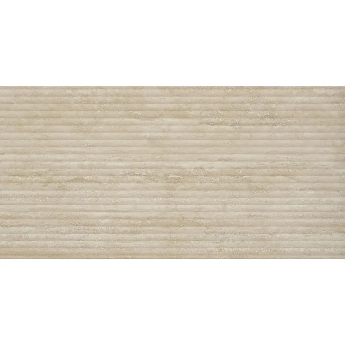 Eterica Fluted Sand Travertine 24x48 Porcelain Tile
