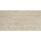 Eterica Fluted Sand Travertine 24x48 Porcelain Tile | Tile Club