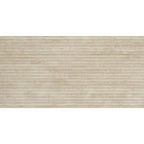 Eterica Fluted Sand Travertine 24x48 Porcelain Tile | Tile Club