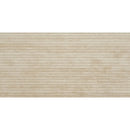 Eterica Fluted Sand Travertine 24x48 Porcelain Tile | Tile Club
