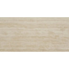Eterica Fluted Sand Travertine 24x48 Porcelain Tile | Tile Club