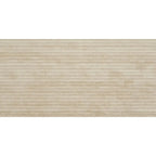 Eterica Fluted Sand Travertine 24x48 Porcelain Tile | Tile Club