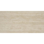 Eterica Fluted Sand Travertine 24x48 Porcelain Tile | Tile Club