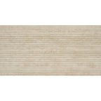 Eterica Fluted Sand Travertine 24x48 Porcelain Tile | Tile Club