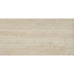Eterica Fluted Sand Travertine 24x48 Porcelain Tile | Tile Club