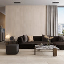 Eterica Fluted Sand Travertine 24x48 Porcelain Tile | Tile Club
