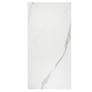 Eterica Fluted White & Gray Marbled 24x48 Porcelain Tile | Tile Club
