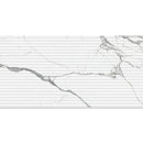 Eterica Fluted White & Gray Marbled 24x48 Porcelain Tile | Tile Club