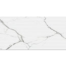 Eterica Fluted White & Gray Marbled 24x48 Porcelain Tile | Tile Club