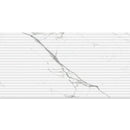 Eterica Fluted White & Gray Marbled 24x48 Porcelain Tile | Tile Club