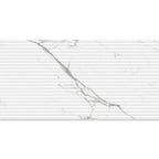 Eterica Fluted White & Gray Marbled 24x48 Porcelain Tile | Tile Club