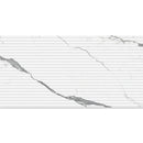 Eterica Fluted White & Gray Marbled 24x48 Porcelain Tile | Tile Club