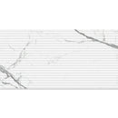 Eterica Fluted White & Gray Marbled 24x48 Porcelain Tile | Tile Club