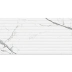 Eterica Fluted White & Gray Marbled 24x48 Porcelain Tile | Tile Club