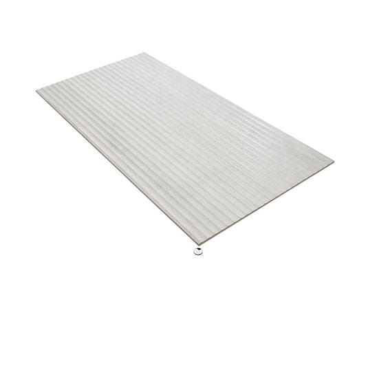 Eterica Fluted White Travertine 24x48 Porcelain Tile | Tile Club