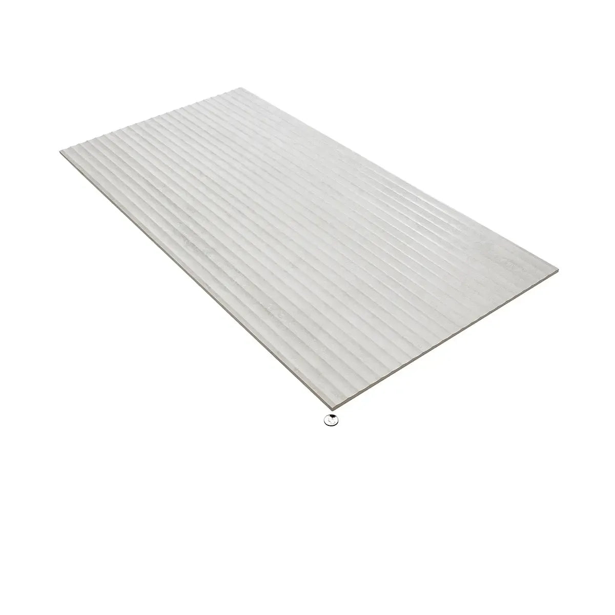 Eterica Fluted White Travertine 24x48 Porcelain Tile | Tile Club