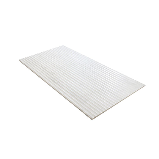 Eterica Fluted White Travertine 24x48 Porcelain Tile | Tile Club