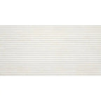 Eterica Fluted White Travertine 24x48 Porcelain Tile | Tile Club