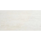 Eterica Fluted White Travertine 24x48 Porcelain Tile | Tile Club