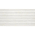 Eterica Fluted White Travertine 24x48 Porcelain Tile | Tile Club