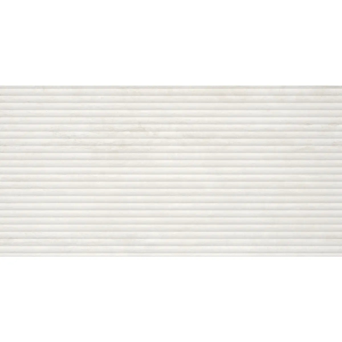 Eterica Fluted White Travertine 24x48 Porcelain Tile